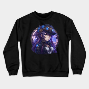 Steampunk Girl Crewneck Sweatshirt